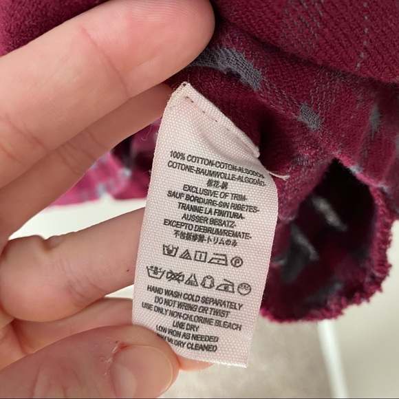 Free People Baby-Blues Paid Tunic Red Sz XS - Picture 7 of 13